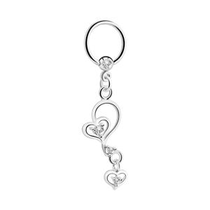 Jeweled Ball Closure Ring met bedel Chirurgisch staal 316L / Belegde messing Piercingringen