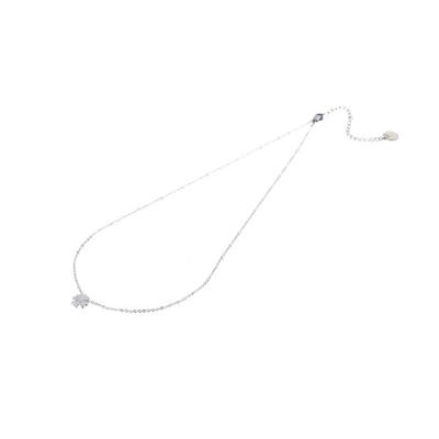 Go Dutch Label Ketting met Klavertje Vier Zilver