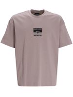 Emporio Armani t-shirt en coton à logo brodé - Tons neutres