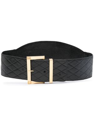 CHANEL Pre-Owned ceinture matelassée à losanges - Noir