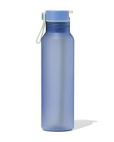 HEMA Waterfles met rietje 600ml blauw (blauw)