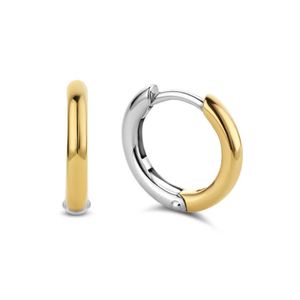 TI SENTO-Milano 7812SY Oorringen zilver- en goudkleurig 14 x 2 mm