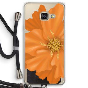 Orange Ellila flower: Samsung Galaxy A3 (2016) Transparant Hoesje met koord