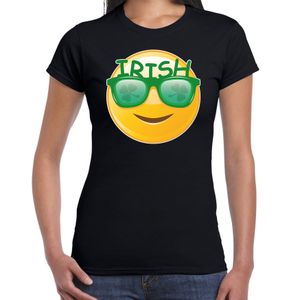 Irish emoticon / St. Patricks day t-shirt / kostuum zwart dames