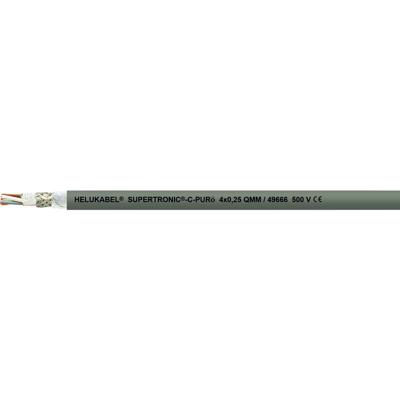 HELU 49675-1000 Geleiderkettingkabel S-TRONIC-C-PURö 2 x 0.34 mm² Grijs 1000 m