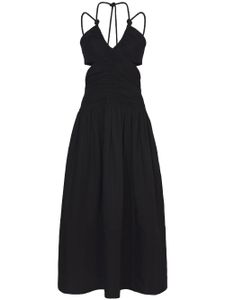 Proenza Schouler robe froncée à col v - Noir