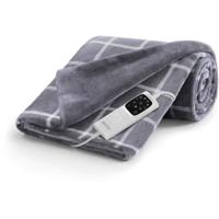 Verwarmde deken - Imetec - Verwarmde deken 150x110 cm - 6 temperaturen - Fluweel en Sherpa Touch-stof - Machinewasbaar