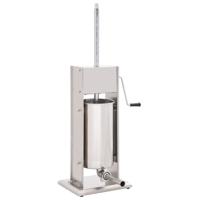 VidaXL Worstenvuller handmatig 15 l roestvrij staal zilverkleurig