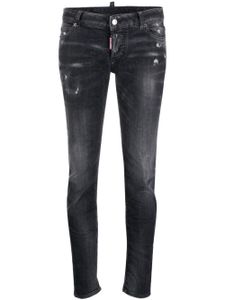 DSQUARED2 jean taille-basse à effet usé - Noir