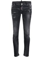 DSQUARED2 jean taille-basse à effet usé - Noir