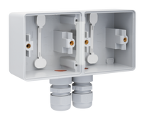 Niko Hydro horizontale onderbak 2-voudig met 1x twee wartels grijs