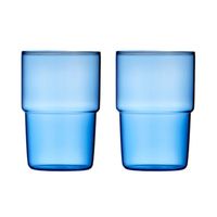 Lyngby - Torino - Longdrinkglas S/2 0,40l Blauw