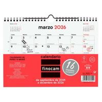 Muurkalender Finocam Papier 2025-2026 21 x 15 cm
