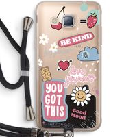 Positivity: Samsung Galaxy J3 (2016) Transparant Hoesje met koord