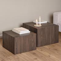 Bendt Salontafel 'Flavian' Essenlook, Set van 2 stuks
