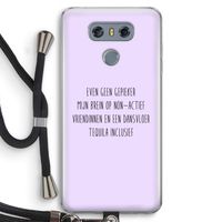 Tequila: LG G6 Transparant Hoesje met koord
