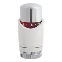 Riko Design thermostaatknop M30 chroom wit