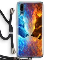 Fire & Ice: Huawei P20 Transparant Hoesje met koord