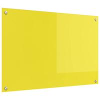 VidaXL Keuken spatscherm geel 90 x 60 cm gehard glas