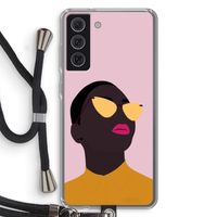 Yellow glasses: Samsung Galaxy S21 FE Transparant Hoesje met koord