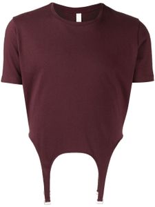 Dion Lee t-shirt Garter à découpes - Marron