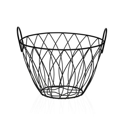 Fruitschaal Versa Zwart Metaal Staal 19,5 X 21,5 X 28,5 CM
