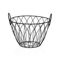 Fruitschaal Versa Zwart Metaal Staal 19,5 X 21,5 X 28,5 CM