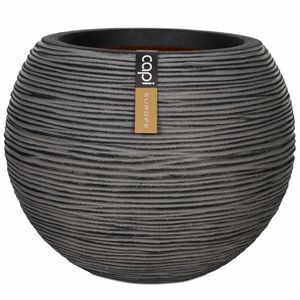 Capi bloempot nature rib bolvormig 62x48 cm antraciet kofz271