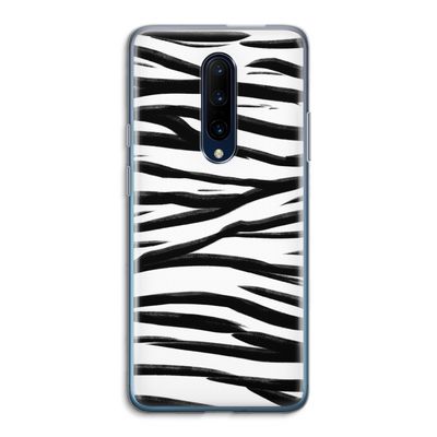 Zebra pattern: OnePlus 7 Pro Transparant Hoesje