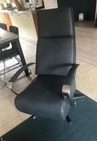 Leren relaxfauteuil met stalen frame - blauw leer - Echt leer, Industrieel, ontdek de vele Leersoorten en Kleuren bij ShopX
