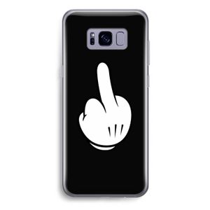 Middle finger black: Samsung Galaxy S8 Plus Transparant Hoesje