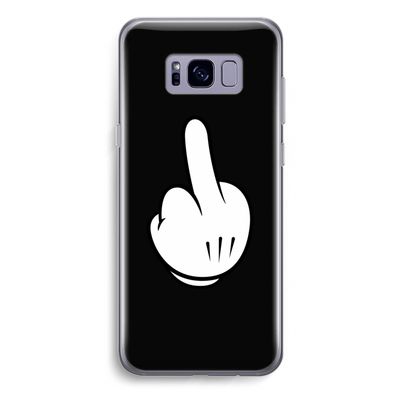 Middle finger black: Samsung Galaxy S8 Plus Transparant Hoesje