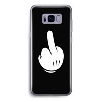 Middle finger black: Samsung Galaxy S8 Plus Transparant Hoesje