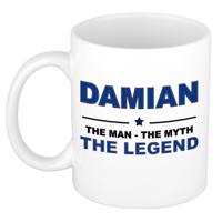 Damian cadeau mok - man myth legend - naam koffiemok - 300 ml - collega - vaderdag