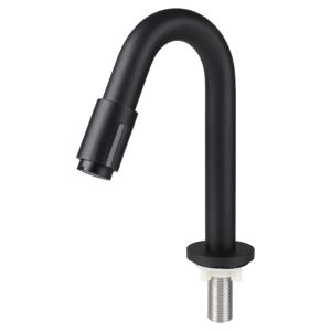 Differnz koudwaterkraan gebogen - 19 cm - mat zwart