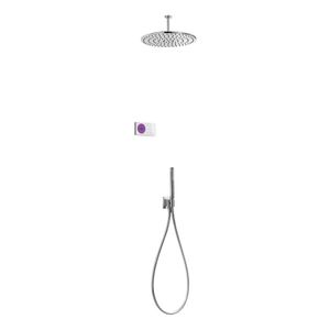 Regendouche set electronisch Tres Shower technology | Inbouw | Thermostaatkraan | 2-weg | Rond | Chroom