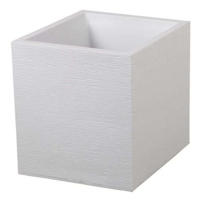 EDA Square Pot Graphit - 39 x 39 x 43 cm - Capaciteit 35 L - Witte ceruse