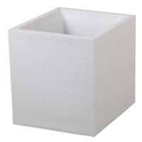 EDA Square Pot Graphit - 39 x 39 x 43 cm - Capaciteit 35 L - Witte ceruse