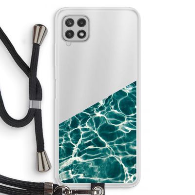 Weerkaatsing water: Samsung Galaxy A22 4G Transparant Hoesje met koord