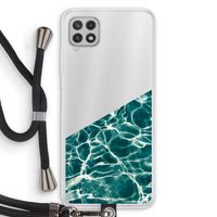 Weerkaatsing water: Samsung Galaxy A22 4G Transparant Hoesje met koord