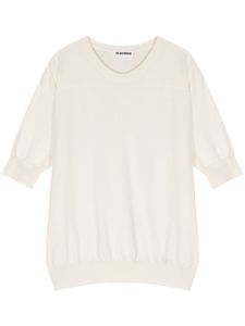 Jil Sander t-shirt en coton nervuré - Tons neutres