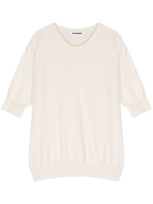 Jil Sander t-shirt en coton nervuré - Tons neutres