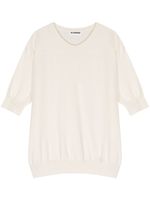 Jil Sander t-shirt en coton nervuré - Tons neutres - thumbnail