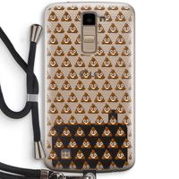 Poop emoji: LG K10 (2016) Transparant Hoesje met koord