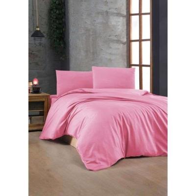 Beddengoedset - 1 dekbedovertrek 220 x 240 cm + 2 kussenslopen 60 x 60 cm - 100% versterkt katoen - Roze