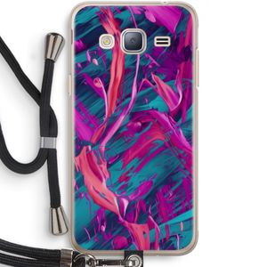 Pink Clouds: Samsung Galaxy J3 (2016) Transparant Hoesje met koord