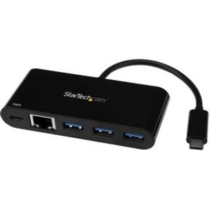 StarTech.com USB-C naar Ethernet adapter met 3 poorts USB 3.0 hub en Power Delivery