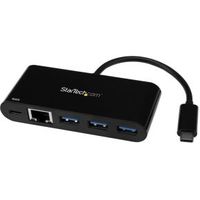 StarTech.com USB-C naar Ethernet adapter met 3 poorts USB 3.0 hub en Power Delivery