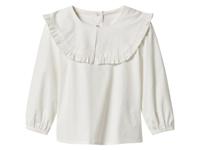 lupilu Kinder shirt met sierkraag (Wit, 110/116)