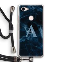 Midnight Marble: Pixel 3 Transparant Hoesje met koord